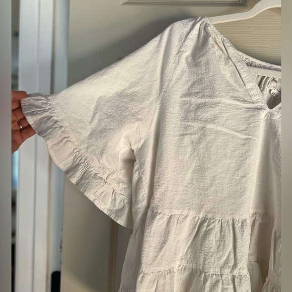 Anthropologie White Tiered Top - Picture 2 of 6